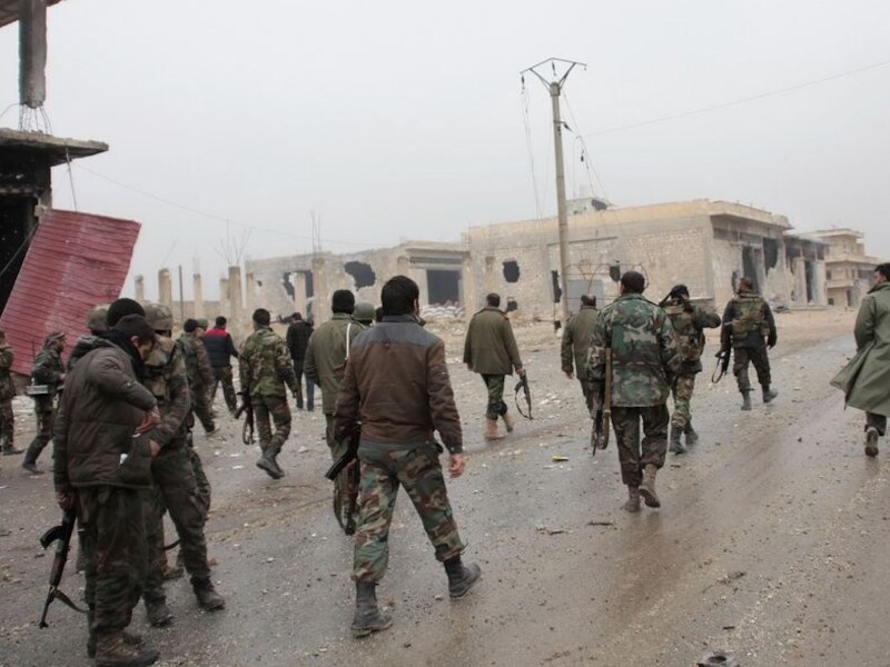Syrische rebellen in Aleppo.