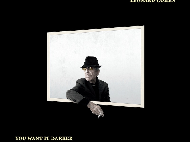 De hoes die Sammy Slabbinck ontwierp voor het album 'You Want It Darker' van Leonard Cohen.