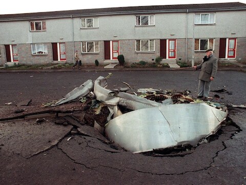 Een foto genomen op 22 december 1988 in het Schotse Lockerbie.