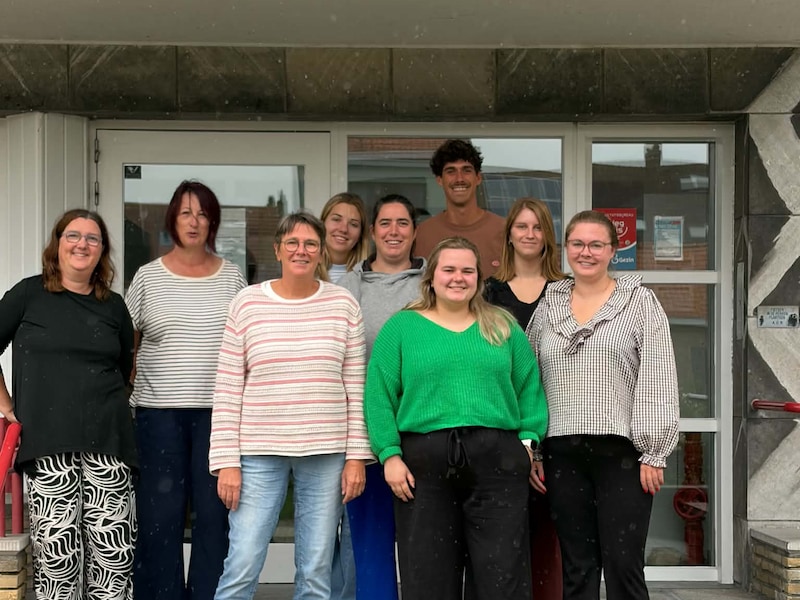Isabelle Logie, Tania Tytgat, Linde Vande Woestyne (projectverantwoordelijke voor SAAMO, Emily De Croos, Nelle Neyts, Lisa Demarcke (projectverantwoordelijke voor stad Nieuwpoort), Gilles Maene, Chiara Jacques en Zohra Decorte