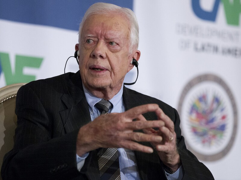 Oud-president Jimmy Carter.