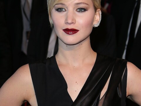 Jennifer Lawrence op de première van Hunger Games 2, Catching Fire.