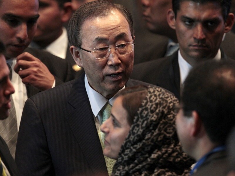 Ban Ki-moon, vorige week tijdens een conferentie in Mexico-Stad.