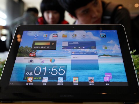 Een oudere versie van de Galaxy Tab