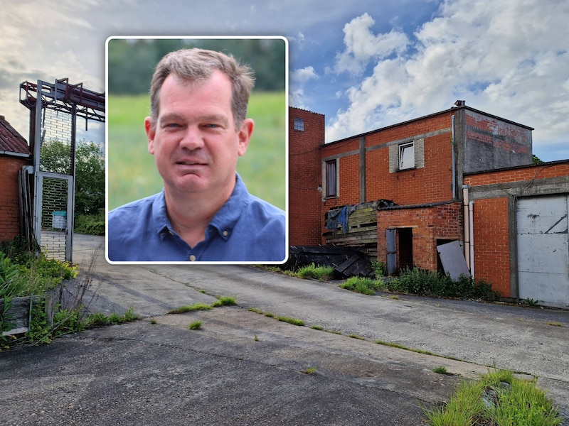 De verloederde houtzagerij in Schorisse moet een kmo-zone worden, Inzet: Steven Thomas van oppositiepartij KoMop Voor Maarkedal.