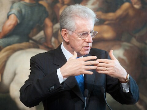 De Italiaanse premier Mario Monti.