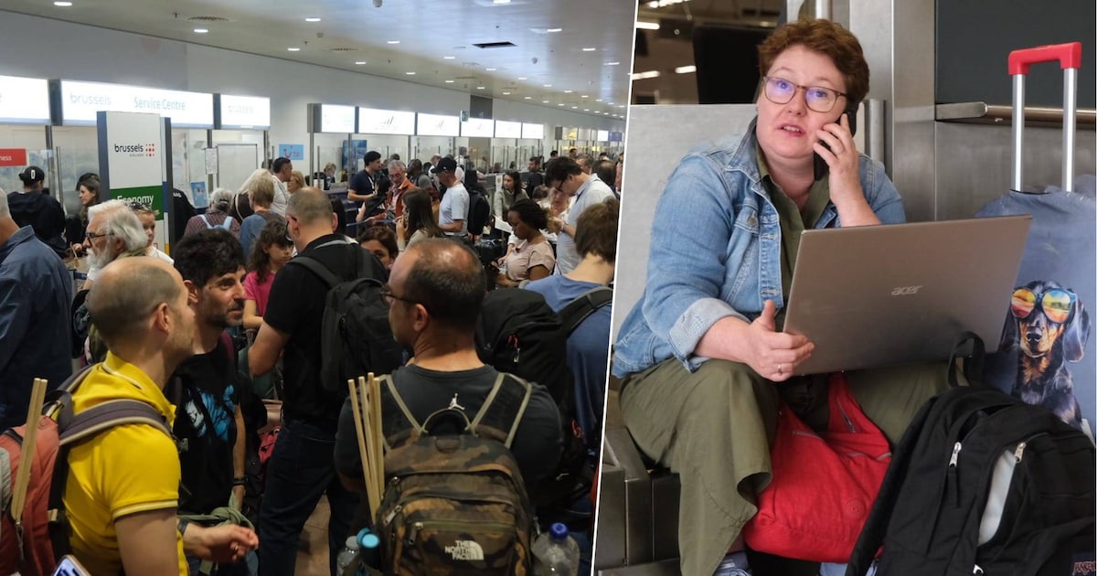“We zouden net inchecken en toen viel alles stil”: honderden reizigers ...