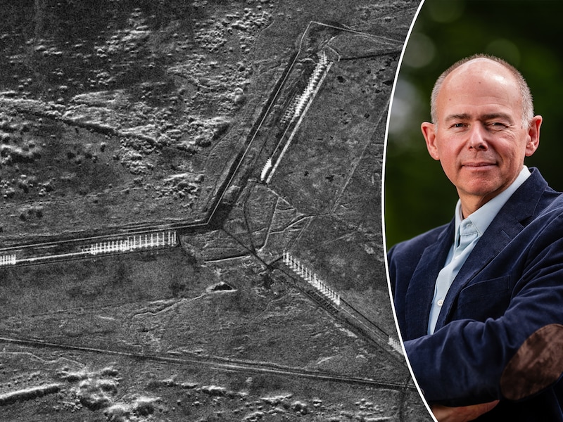 Antennevelden van meer dan 500 meter lang: de over-the-horizonradar (OTH) bij Gvardejsk in de Russische enclave Kaliningrad, eind augustus.