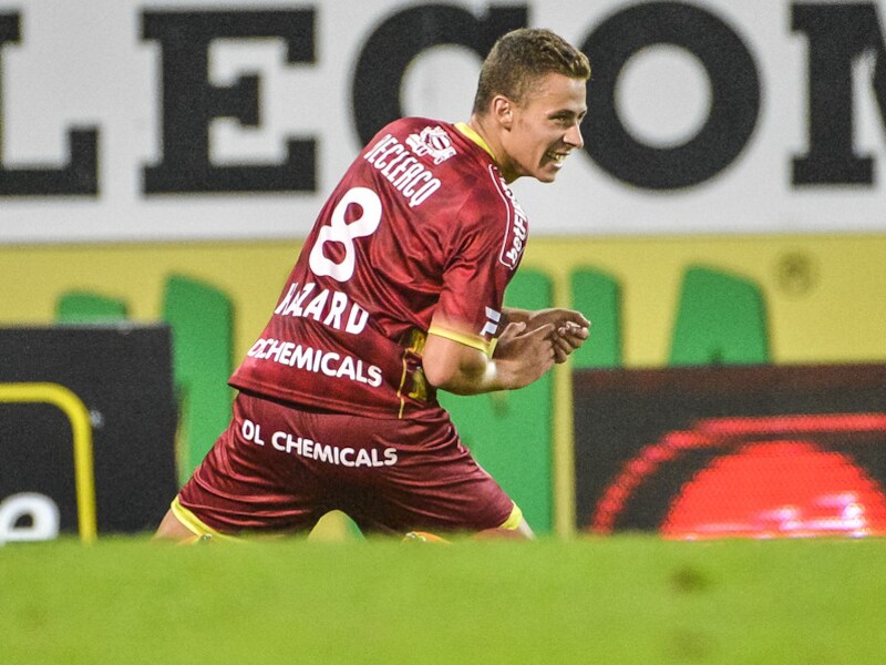 Hazard bracht Zulte Waregem al vroeg op voorsprong.