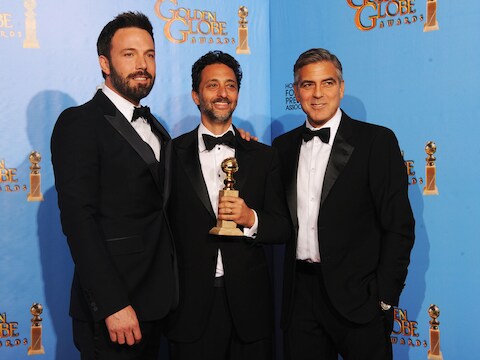 'Argo'-regisseur Ben Affleck, producer Grant Heslov en producer George Clooney