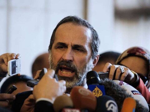 De Syrische oppositieleider Ahmed Moaz al-Khatib.