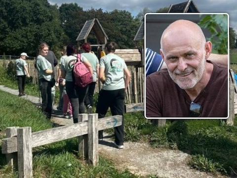 350 patiënten met een heup of knieprothese trokken erop uit om te bewijzen dat het leven niet stopt na hun operatie. Inzetfoto: dokter Pascal Van Overmeire, diensthoofd orthopedie van het AZ Glorieux in Ronse.