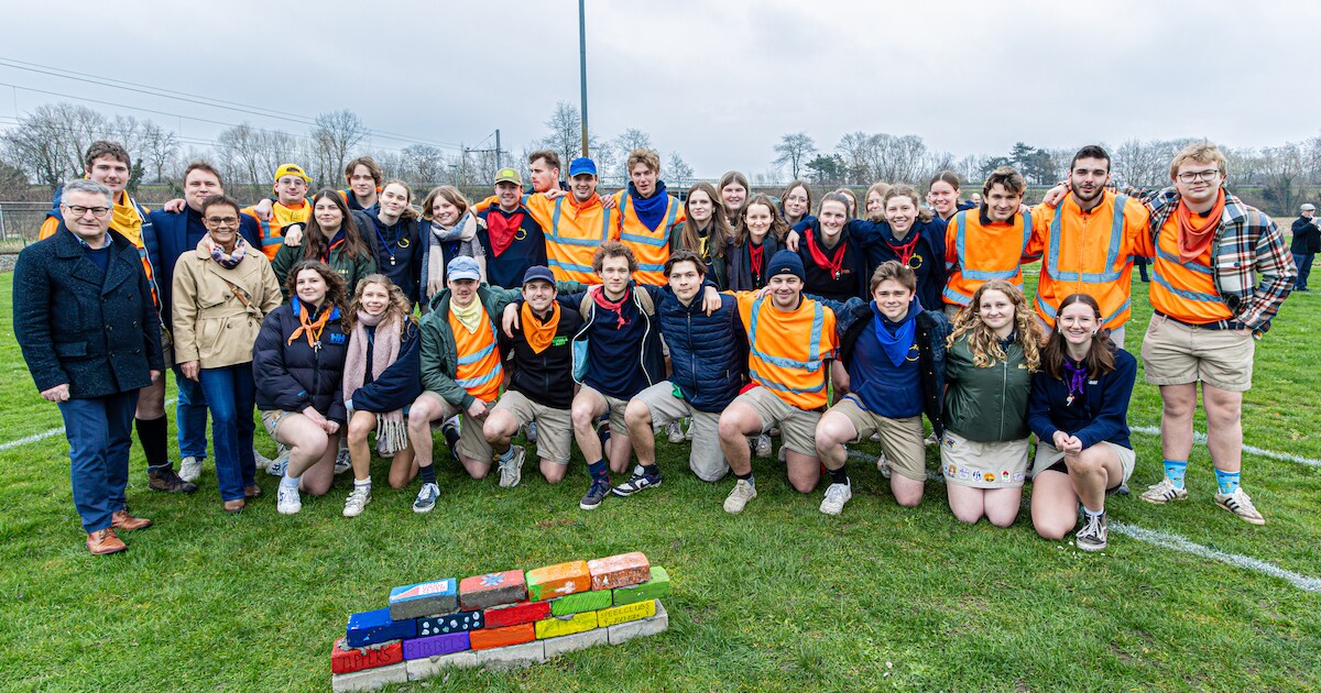 Chiro Kalfort legt eerste steen nieuwe lokalen: “Midden 2025 nemen we onze intrek”