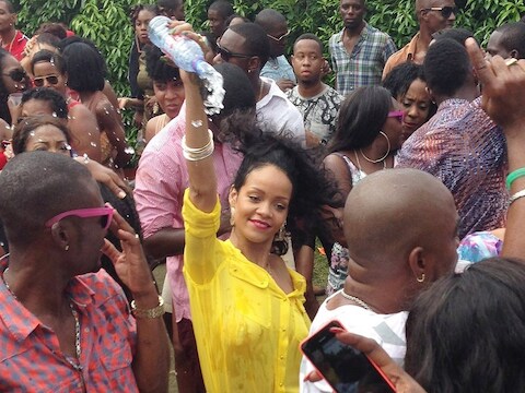Rihanna vierde kerst op Barbados, het eiland waar ze opgroeide.