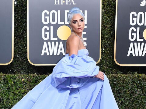 Lady Gaga, de grote favoriete voor de Golden Globe voor ‘beste actrice’ voor haar rol in  ‘A Star Is Born’ op de rode loper.