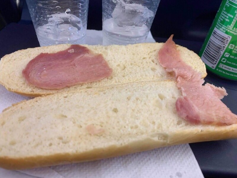 Aimee trok grote ogen toen ze dit broodje voorgeschoteld kreeg.