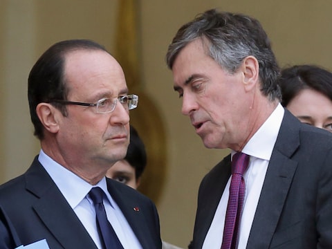 President François Holland en minister van Financiën Jerome Cahuzac.