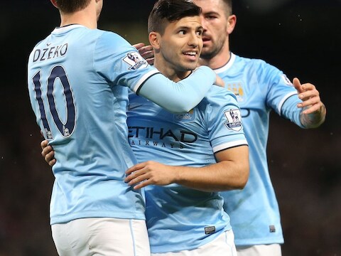 Agüero vierde zijn rentree met een goal.