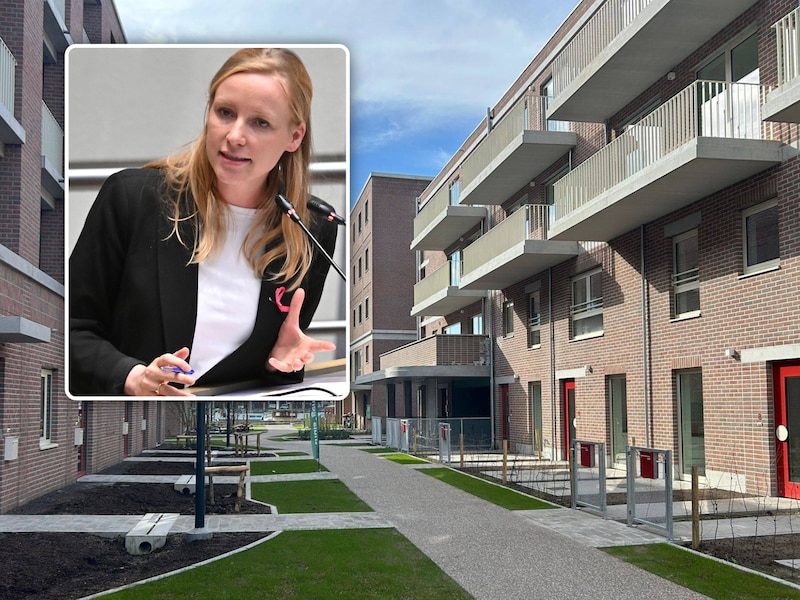Illustratiebeeld. Nieuwe sociale woningen in Gent. Inzet: Vlaams minister van Wonen Melissa Depraetere. 