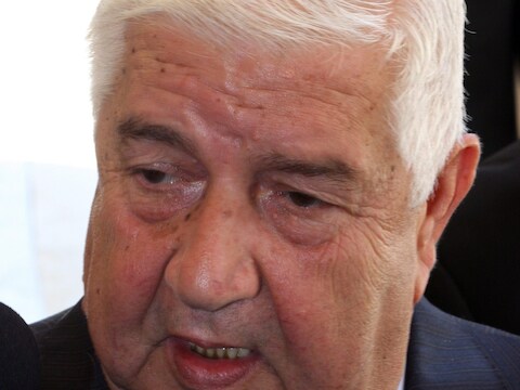 De Syrische minister van Buitenlandse Zaken Walid al-Moallem.