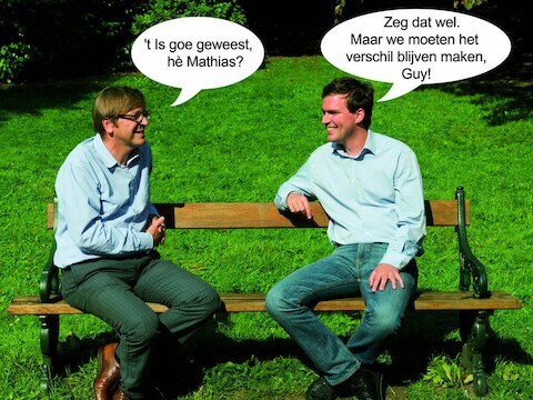 Guy Verhofstadt (l.) en Mathias De Clercq.