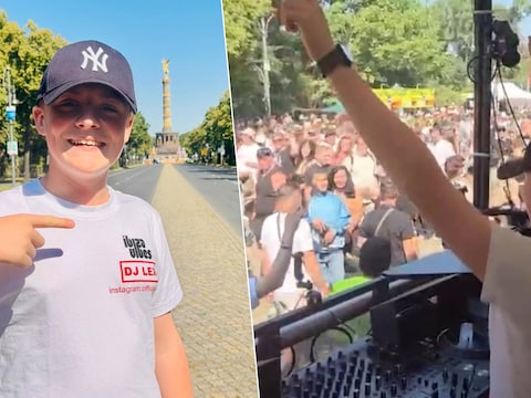 De 14-jarige DJ Lex uit Schoten mocht afgelopen zaterdag draaien op de technoparade Rave The Planet in de Duitse hoofdstad Berlijn 