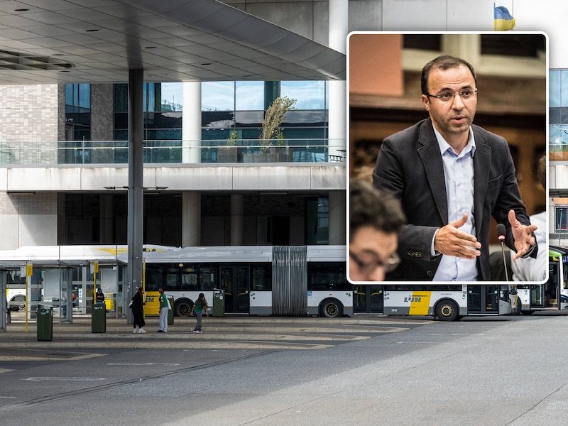De lijn trams aan station Gent Sint Pieters, Inzet: Veli Yüksel