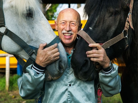 The Incredible dr. Pol tussen de paarden.