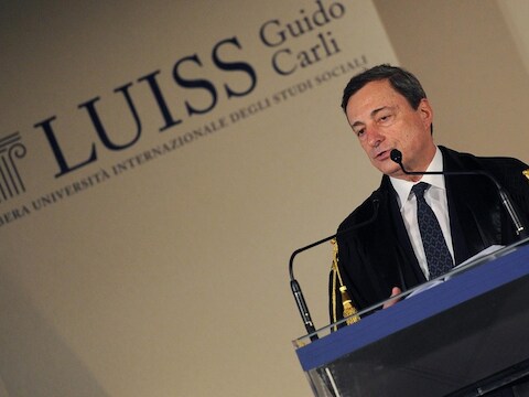 President van de Europese Centrale Bank Mario Draghi.