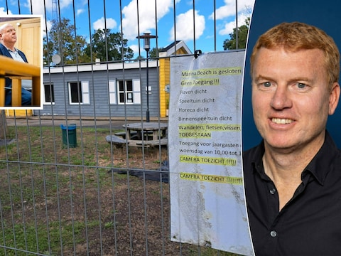 Peter Gillis is nog steeds eigenaar van Marina Beach. Rechts: lezersredacteur Maurice Steketee