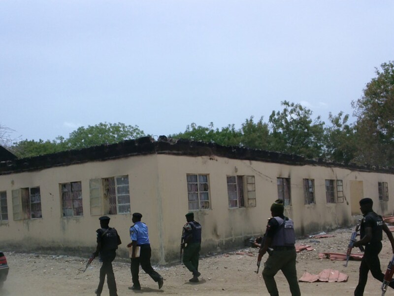De school in Chibok waar de meisjes schoolliepen.