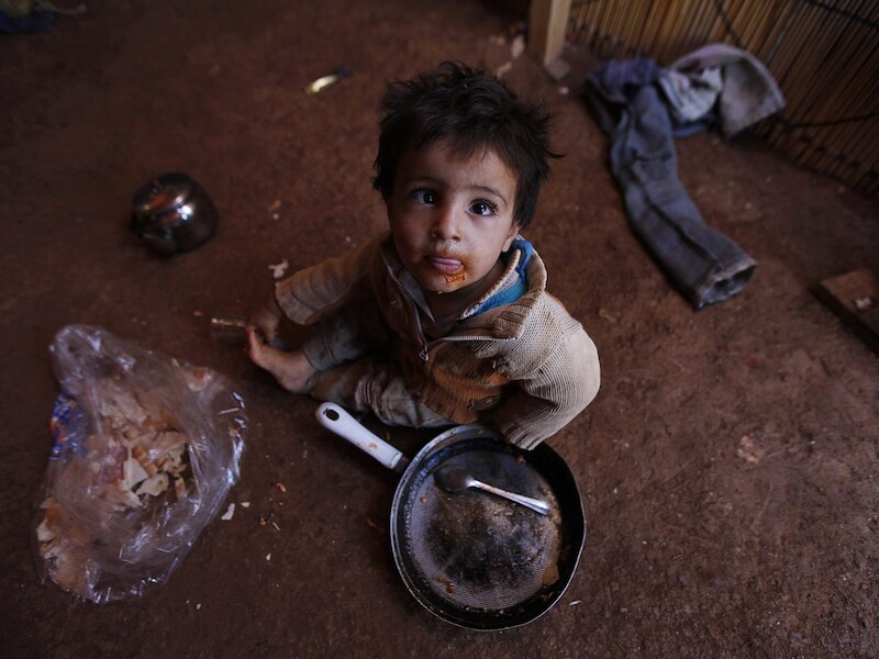 Een Syrische vluchteling in Libanon