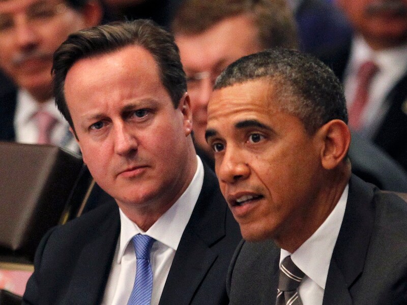 De Britse premier David Cameron en de Amerikaanse president Barack Obama.