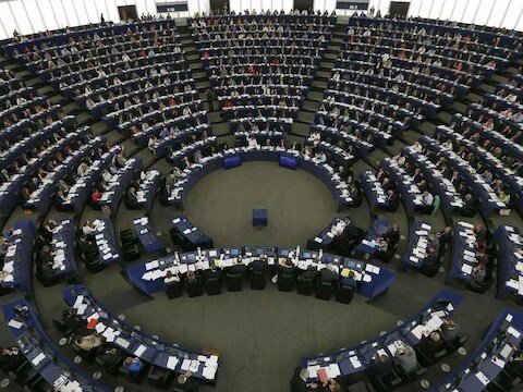 Het Europees Parlement in zitting.