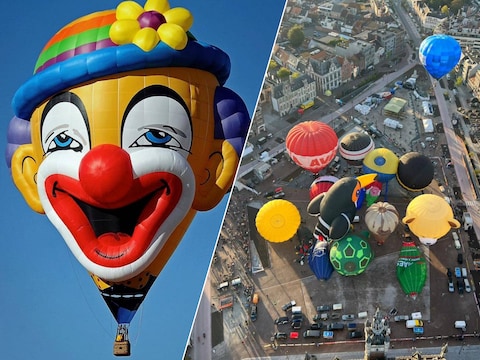 ‘Clown Bruno’ (links) moet een van de blikvangers worden tijdens de Vredefeesten