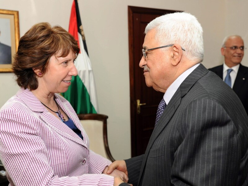 Catherine Ashton in gesprek met Mahmoed Abbas