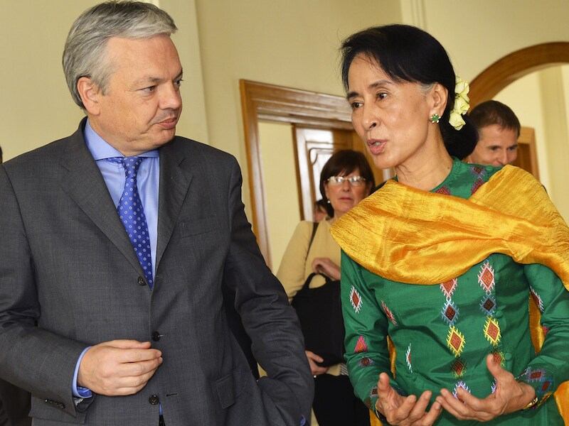 Dider Reynders ontmoette gisteren Aung San Suu Kyi.