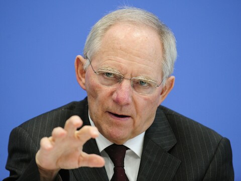 De Duitse minister van financiën Wolfgang Schäuble.