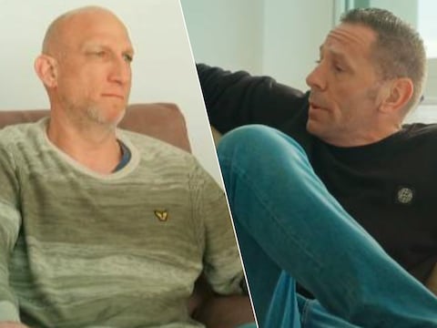 Na een goed gesprek met Adeline beslist Peter (rechts) om naar huis te gaan in ‘B&B zoekt lief’.