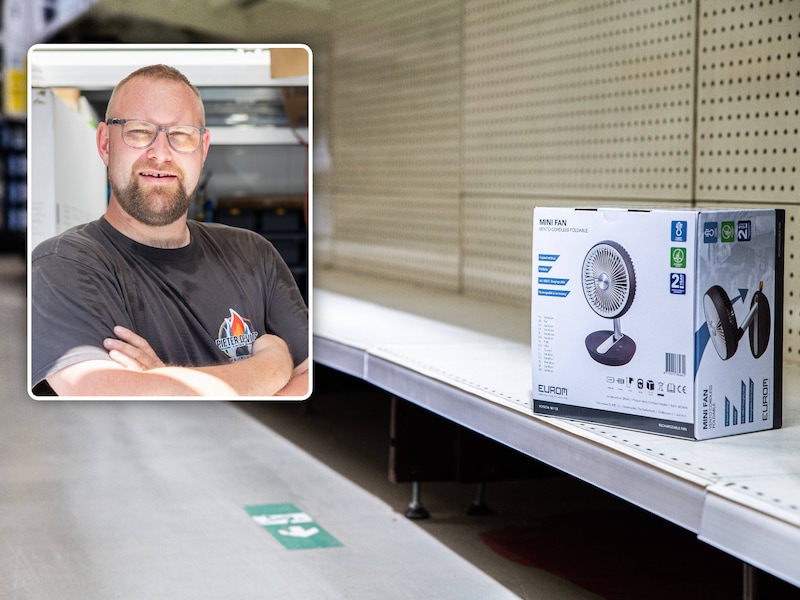 Wie nu nog een mobiele airco wil bemachtigen, botst op lege rekken. Ook installateur Pieter De Vidts moet klanten teleurstellen. 