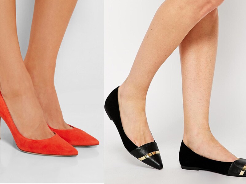 Pumps van Gianvitto Rossi, platte schoenen van Asos.com.