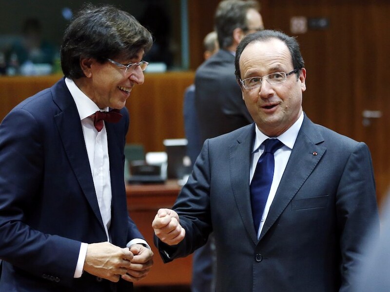 Premier Di Rupo bij de Franse president François Hollande.