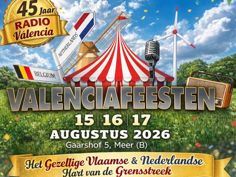 Radio Valencia verwacht 7.000 bezoekers voor jaarlijkse Valenciafeesten in Meer: van Ramkop tot de Alpenzusjes en Louis Flion