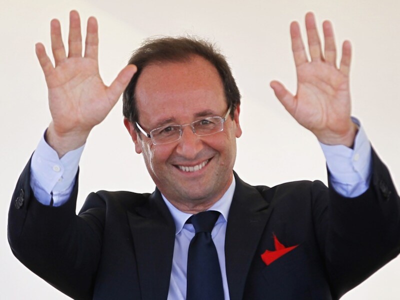 De socialistische presidentskandidaat François Hollande.