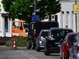 Controle aan de grens tussen Duitsland en Polen.