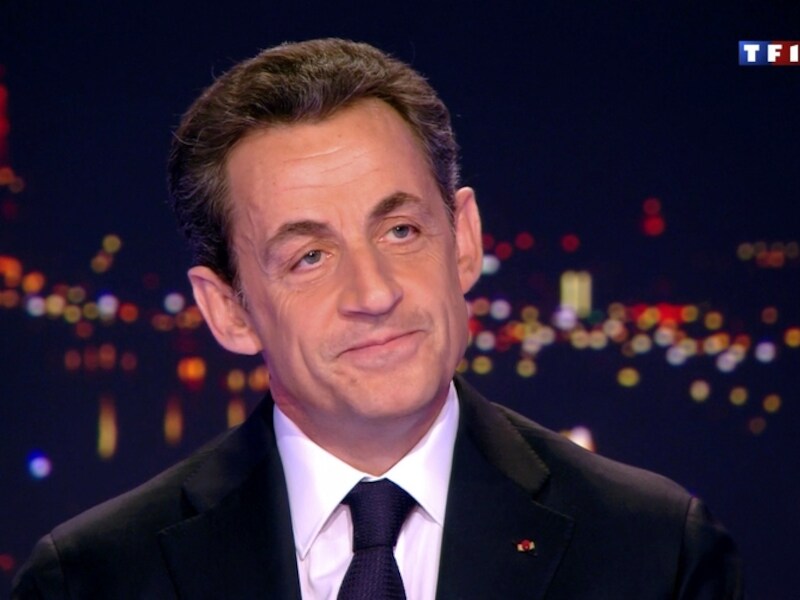 Sarkozy maakte zijn kandidatuur op TF1 officieel.