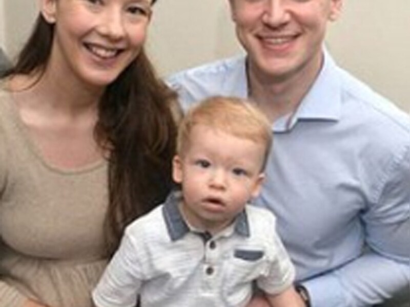Cheryl, Paul en hun eerste zoon Cameron
