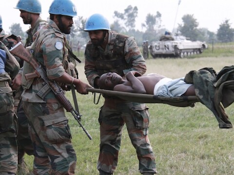 De Monusco-troepen.