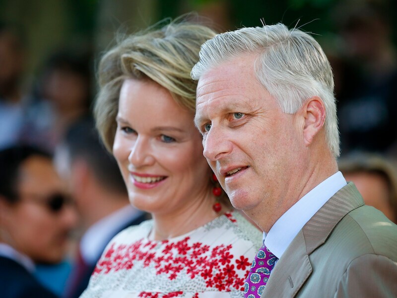 Koningin Mathilde en koning Filip op archiefbeeld.