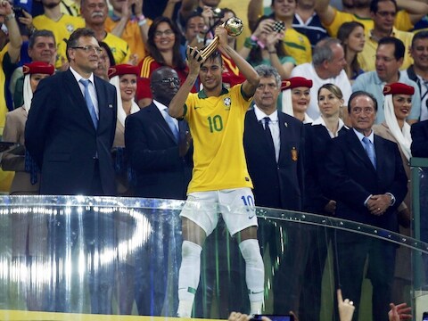 Neymar met de Gouden Bal.